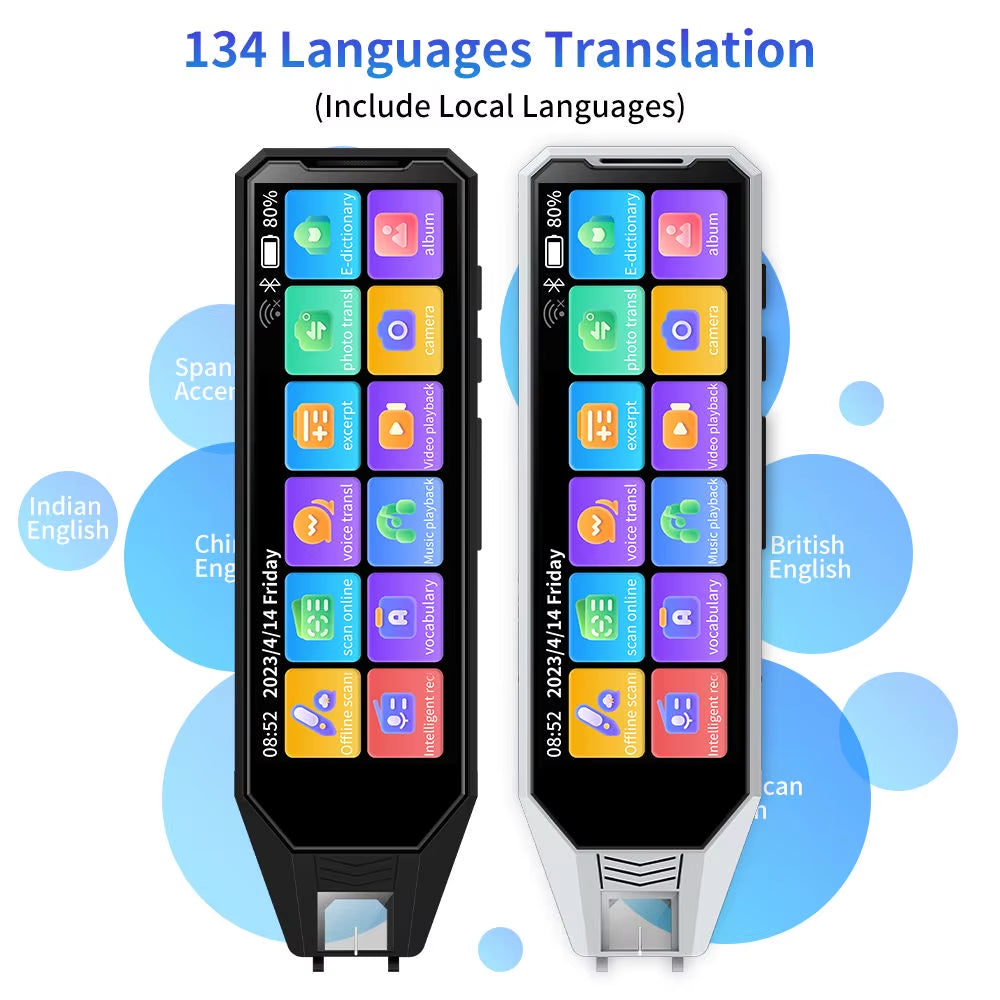 NEW Md09Intelligent Voice Converter Multi-Language Offline WIFI Scanning Translation Pen Business Travel Foreign Dictionary Pen